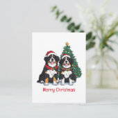 Frohe Weihnachten Berner Sennenhunde (Stehend Vorderseite)