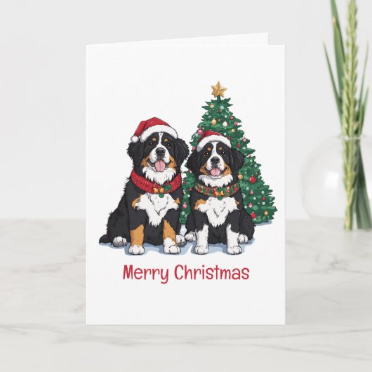 Frohe Weihnachten Berner Sennenhunde (Vorderseite)