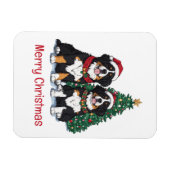 Frohe Weihnachten Berner Sennenhunde Magnet (Horizontal)