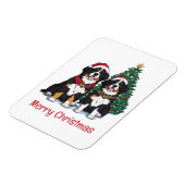 Frohe Weihnachten Berner Sennenhunde Magnet (Linke Seite)