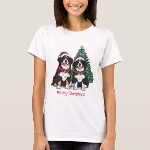 Frohe Weihnachten Berner Sennenhunde T-Shirt