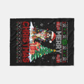 Frohe Weihnachten Bernese Mountain Dog Lover Ugly Fleecedecke (Vorderseite (Horizontal))