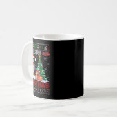 Frohe Weihnachten Bernese Mountain Dog Lover Ugly  Kaffeetasse (Vorderseite Links)