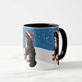 Frohe Weihnachten Bernese Mountain Dog Tasse (VorderseiteRechts)