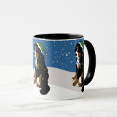 Frohe Weihnachten Bernese Mountain Dog Tasse (VorderseiteRechts)