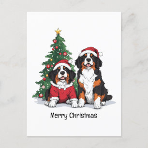 Frohe Weihnachten Bernese Mountain Hunde