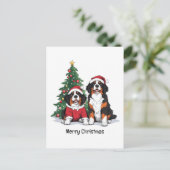 Frohe Weihnachten Bernese Mountain Hunde (Stehend Vorderseite)