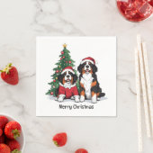 Frohe Weihnachten Bernese Mountain Hunde Serviette (Beispiel)