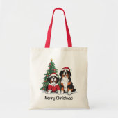 Frohe Weihnachten Bernese Mountain Hunde Tragetasche (Vorne)