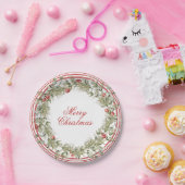Frohe Weihnachten Berries Xmas Wreath Holiday Pappteller (Party)