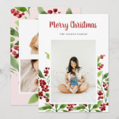 Frohe Weihnachten Berry Botanisches Foto (Vorne/Hinten)