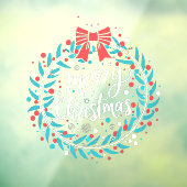 Frohe Weihnachten Berry Wreath Fensteraufkleber (Blatt 3)