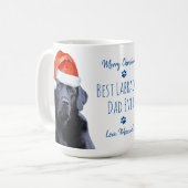 Frohe Weihnachten Best Labrador Vater Ever Black L Kaffeetasse (Vorderseite Links)
