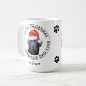 Frohe Weihnachten Best Labrador Vater Ever Black L Kaffeetasse (Vorderseite Links)