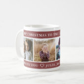 Frohe Weihnachten Best Oma Custom Kaffeetasse (Vorderseite Links)