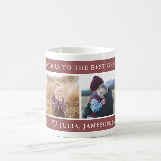 Frohe Weihnachten Best Oma Custom Kaffeetasse (Mittel)