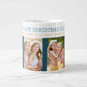 Frohe Weihnachten Beste Grandad in World 4 Foto Jumbo-Tasse (Vorderseite)