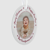 Frohe Weihnachten Beste Großeltern je Kind Foto Ornament (Vorderseite)