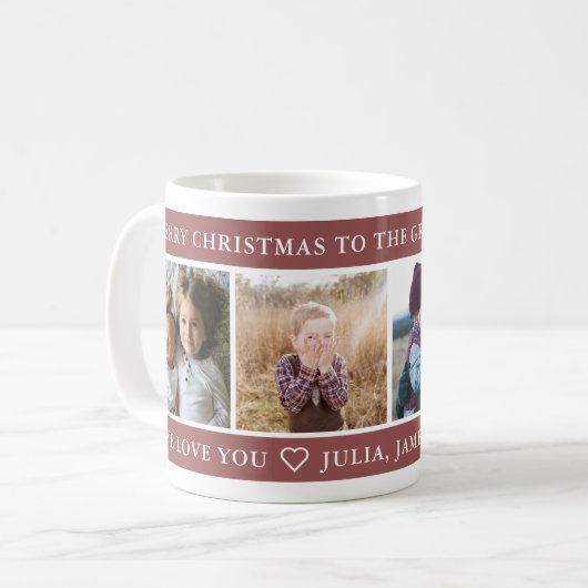 Frohe Weihnachten Beste Mama Custom Kaffeetasse (Vorderseite Links)