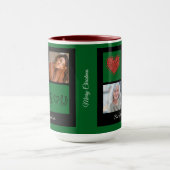 Frohe Weihnachten Beste Mama je Foto Collage Tasse (Zentrum)