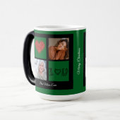 Frohe Weihnachten Beste Mama je Foto Collage Verwandlungstasse (Vorderseite Links)