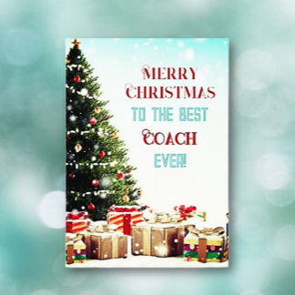 Frohe Weihnachten! Beste Trainerin Weihnachtskarte Karte