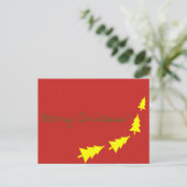 Frohe Weihnachten Beste wünscht Fir Tree Postcard (Stehend Vorderseite)