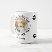 Frohe Weihnachten Bester Hund Vater je Pet Foto Kaffeetasse (Vorderseite Links)