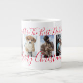 Frohe Weihnachten Bester Vater je 5 Foto Collage Jumbo-Tasse (Vorderseite)