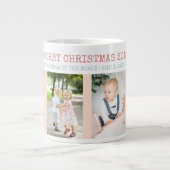 Frohe Weihnachten Bestes Oma in World 4 Foto Jumbo-Tasse (Vorderseite)