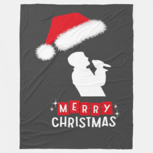 Frohe Weihnachten Bibliotheksbaum Fleecedecke