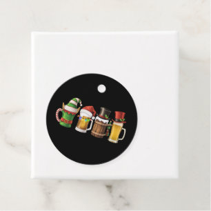 Frohe Weihnachten Biere Trinkender Weihnachtsmann Geschenkanhänger