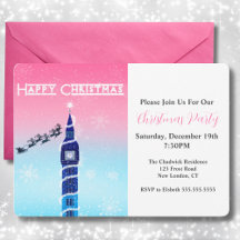 Frohe Weihnachten Big Ben mit Santa