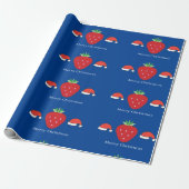 Frohe Weihnachten Big Red Strawberry & Weihnachtsm Geschenkpapier (Ungerollt)