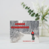 Frohe Weihnachten - Biker bringen Zuhause zum Baum (Stehend Vorderseite)