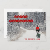 Frohe Weihnachten - Biker bringen Zuhause zum Baum (Vorne/Hinten)