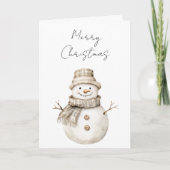 Frohe Weihnachten Bio Snowman Karte (Vorderseite)