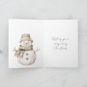 Frohe Weihnachten Bio Snowman Karte (Innenseite)