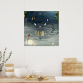 Frohe Weihnachten_bird Poster (Küche)