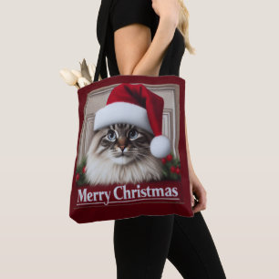 Frohe Weihnachten Birma-Katze, Xmas Santa Birma-Ka Tasche