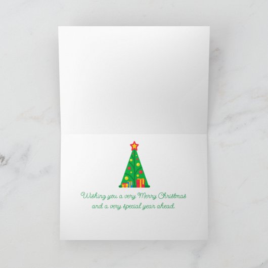 Frohe Weihnachten bis besondere Weihnachtskarte Dankeskarte (Innenseite)