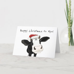 Frohe Weihnachten bis Moo, Niedliche Kuh Weihnacht