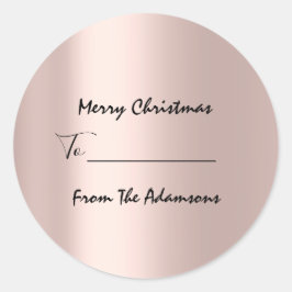 Frohe Weihnachten bis...von Familienname Ferien Ro Runder Aufkleber