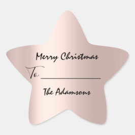 Frohe Weihnachten bis...von Familienname Ferien Ro Stern-Aufkleber