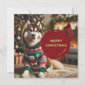 Frohe Weihnachten bis zu 4 Fotos Grußkarte Karte (Vorderseite)