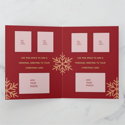 Frohe Weihnachten bis zu 7 Fotos Grußkarte Karte (Innenseite)