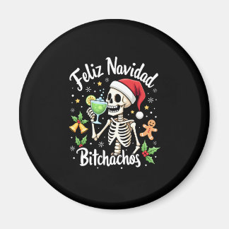 Frohe Weihnachten Bitchachos Lustiger Totenkopf Sp Magnet