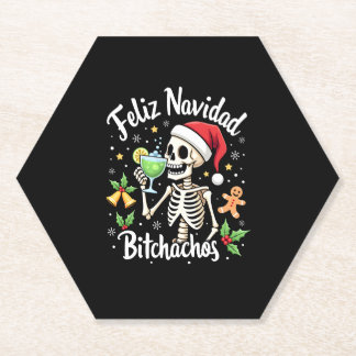 Frohe Weihnachten Bitchachos Lustiger Totenkopf Sp Untersetzer