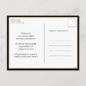 Frohe Weihnachten Black Calligraphy Business Moder (Rückseite)