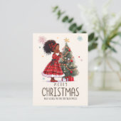 Frohe Weihnachten Black Girl Magic Melanin Weihnac (Stehend Vorderseite)